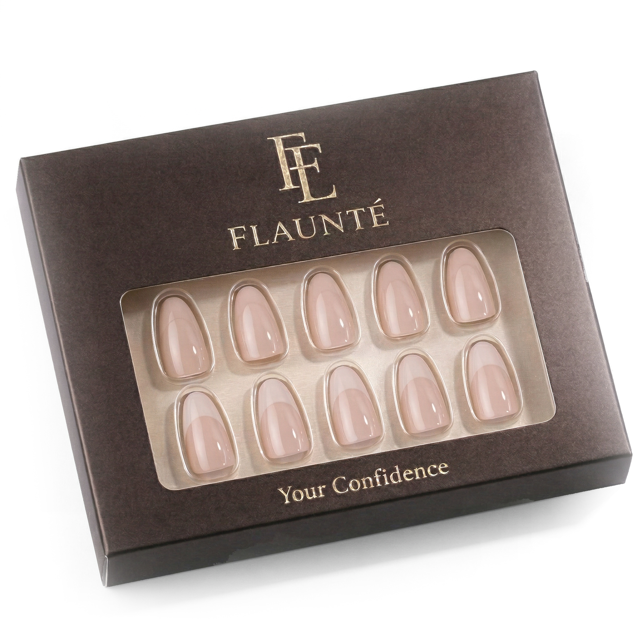 Flaunté luxury press-on nail packaging